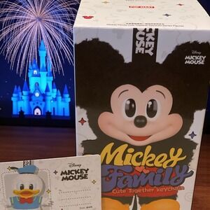 Disney Mickey Mouse Family Cute Together Donald Keychain Series Figures Pop Mart